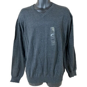 Envision Studios Mens Sweater Size XL V-neck Pullover Gray New NWT Long Sleeve